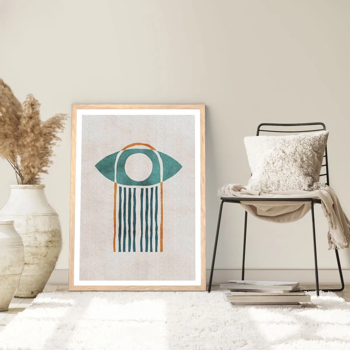 Poster în ramă de stejar deschis - Semne și ritualuri - 70x100 cm