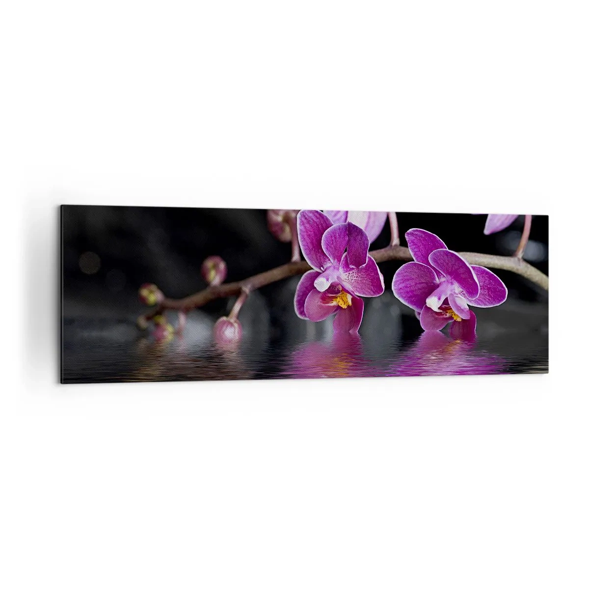 Tablou pe pânză - Reflecție de frumusețe în liliac - 160x50 cm