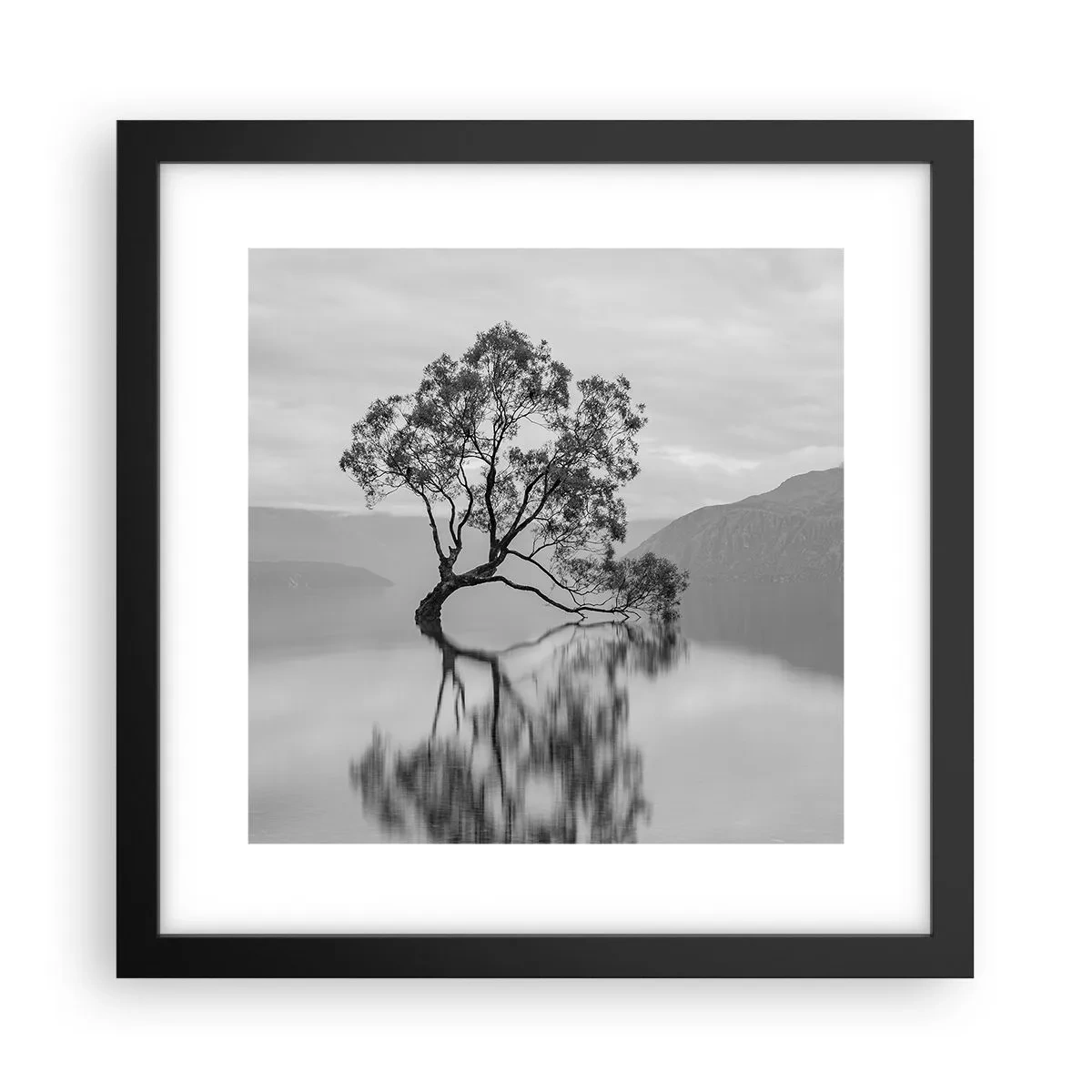 Poster în ramă neagră - Există o țară - 30x30 cm