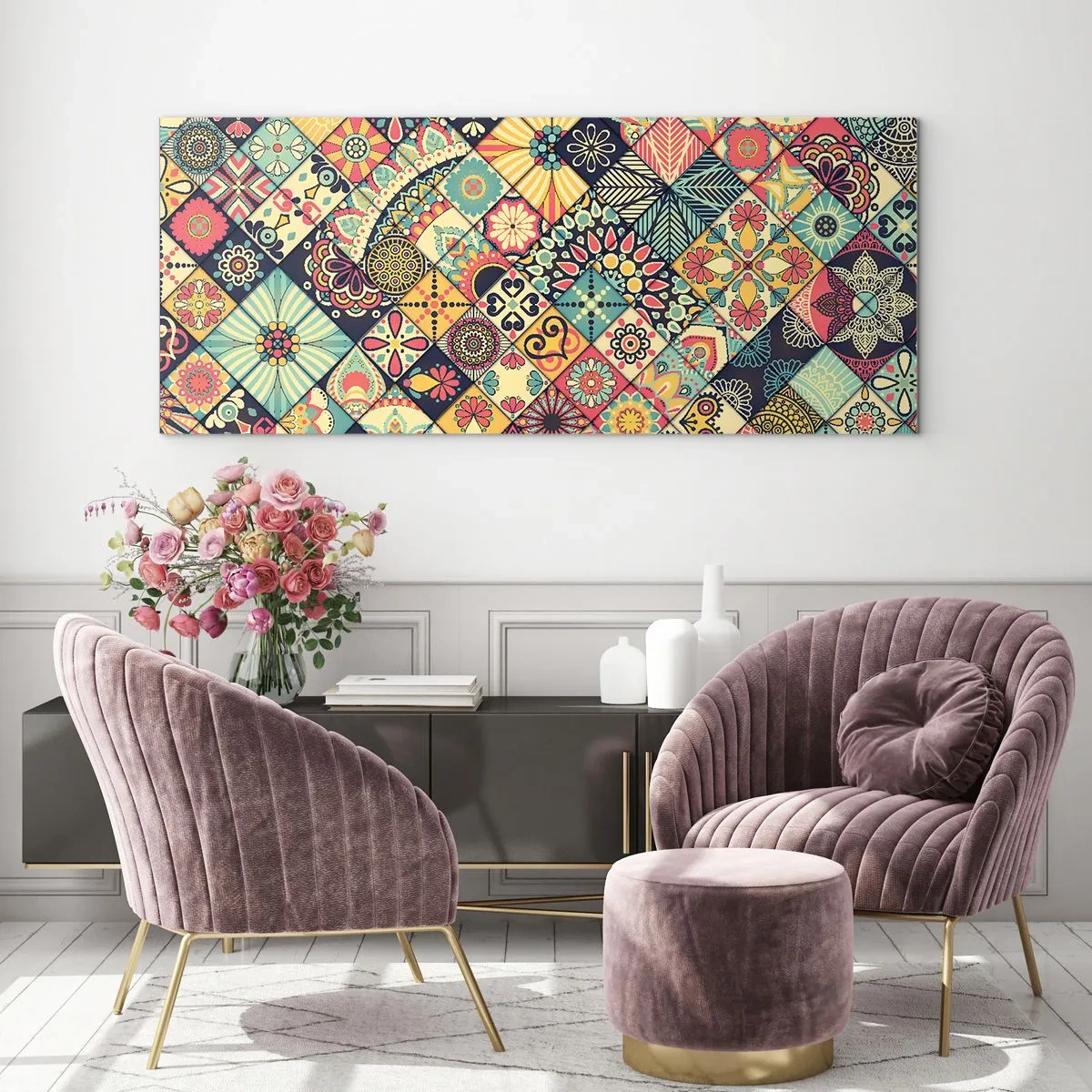 Tablou pe sticlă - Clima marocană - 100x40 cm