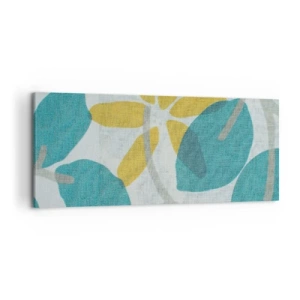 Tablou pe pânză - Printre frunzele de azur - 120x50 cm