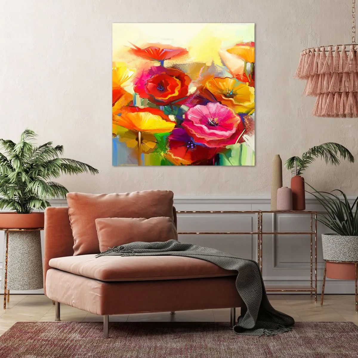 Tablou pe pânză - Nu numai roșu - 50x50 cm