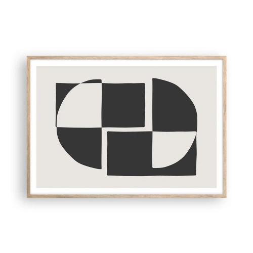 Poster în ramă de stejar deschis - Antiteză - sinteză - 100x70 cm