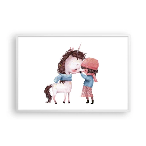 Poster în ramă albă - O poveste de iarnă - 91x61 cm