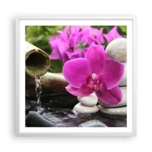 Poster în ramă albă - Te odihnești deja - 60x60 cm