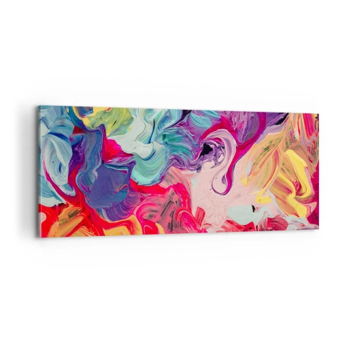 Tablou pe pânză - Nașterea culorii - 100x40 cm