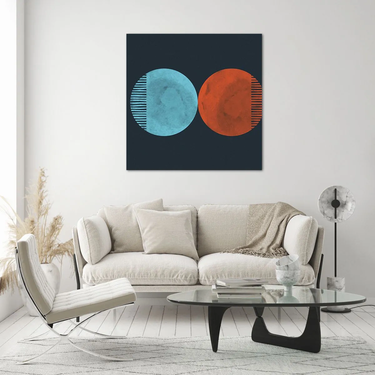 Tablou pe sticlă - Doar geometrie? - 30x30 cm