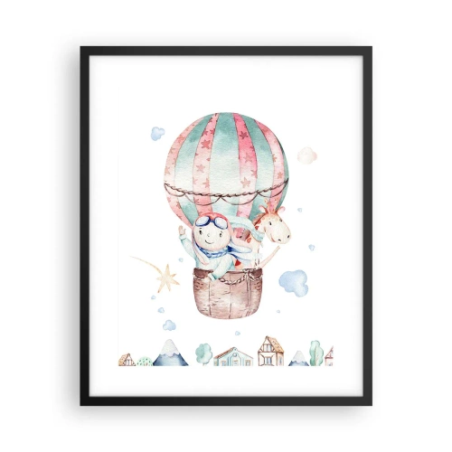 Poster în ramă neagră - Ne vom întoarce în curând! - 40x50 cm