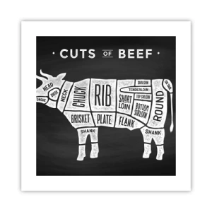 Poster - Abecedar de măcelar - 40x40 cm
