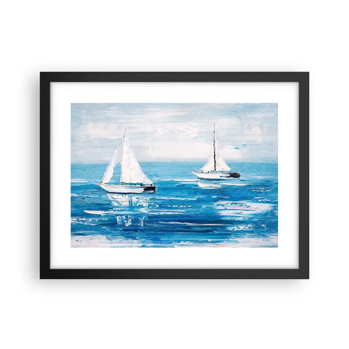 Poster în ramă neagră - Cu un prieten alături de tine - 40x30 cm