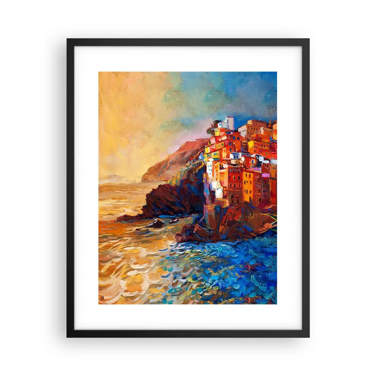Poster în ramă neagră - Oraș italian de vis - 40x50 cm