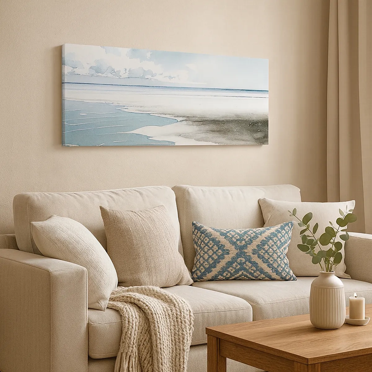Tablou pe pânză - Mareea blândă - 30x30 cm