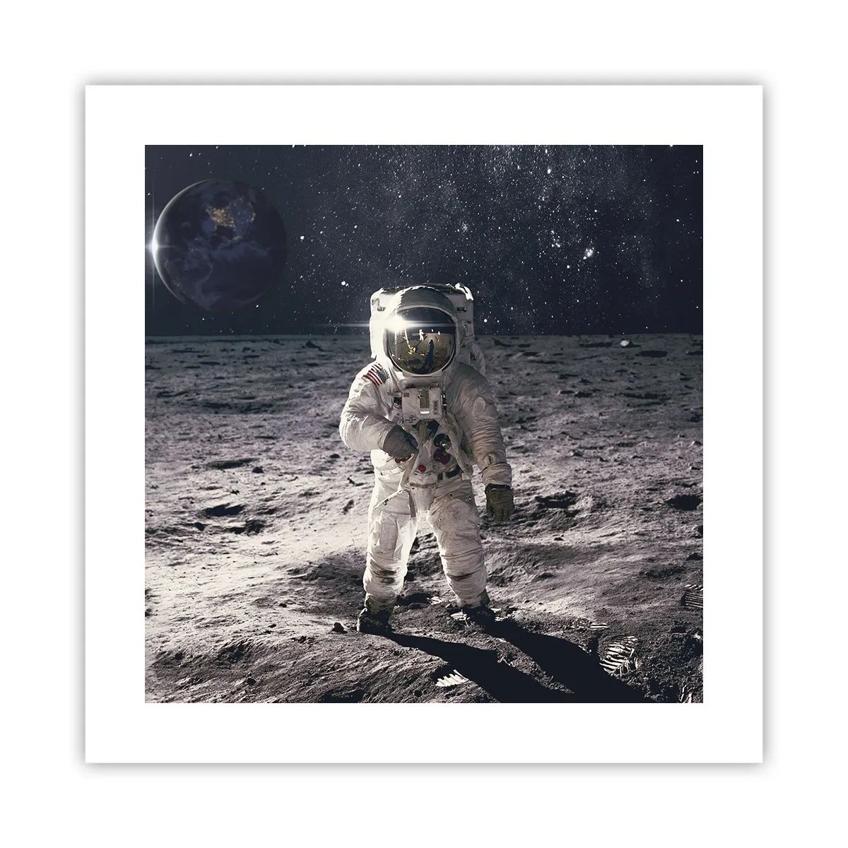 Poster - Salutări de pe Lună - 40x40 cm