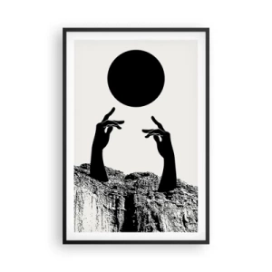 Poster în ramă neagră - Compoziție suprarealistă: soarele și tot restul - 61x91 cm
