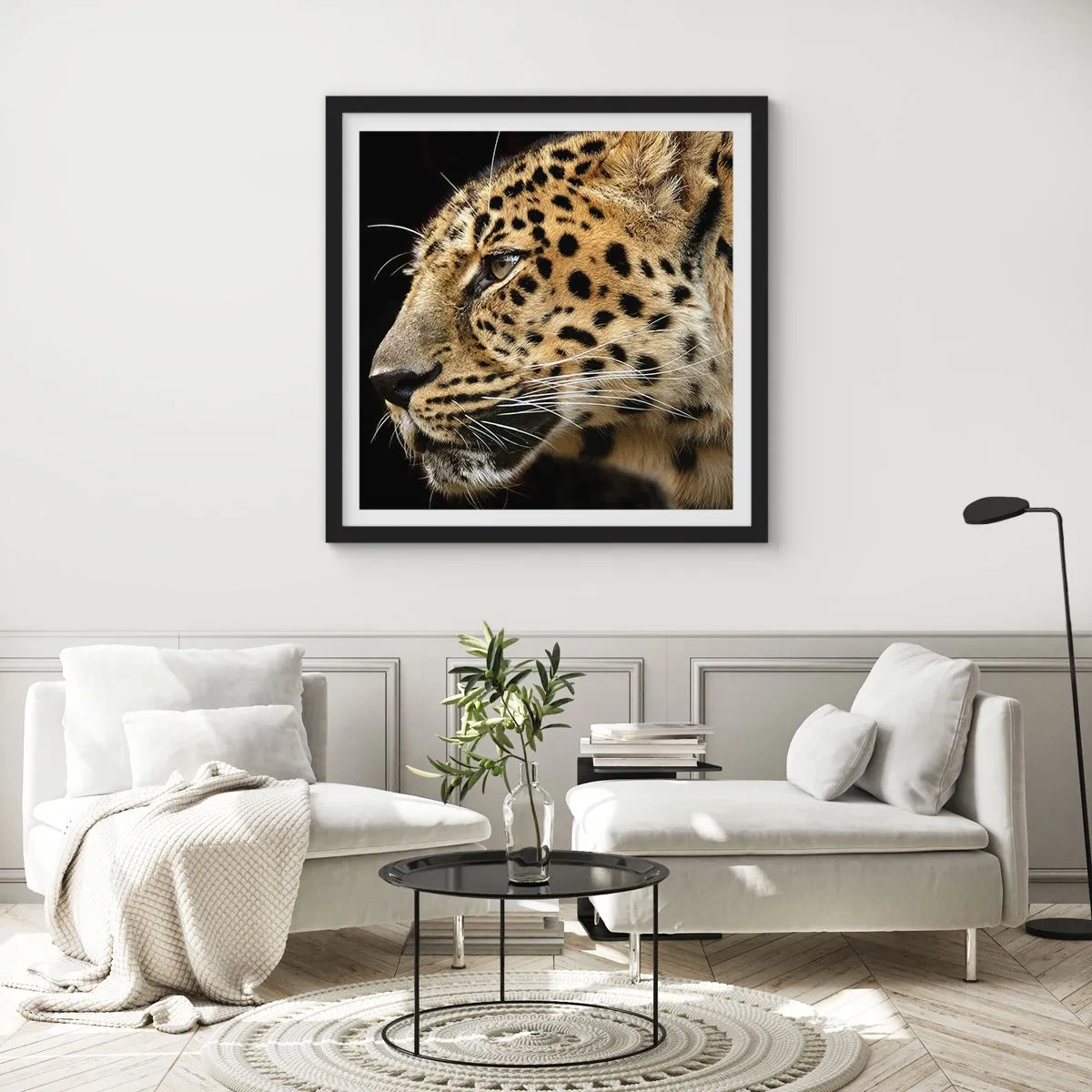 Poster în ramă neagră - Calm, concentrat, pregătit - 50x50 cm