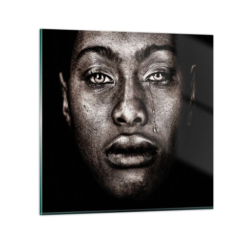 Tablou pe sticlă - O singură lacrimă - 30x30 cm