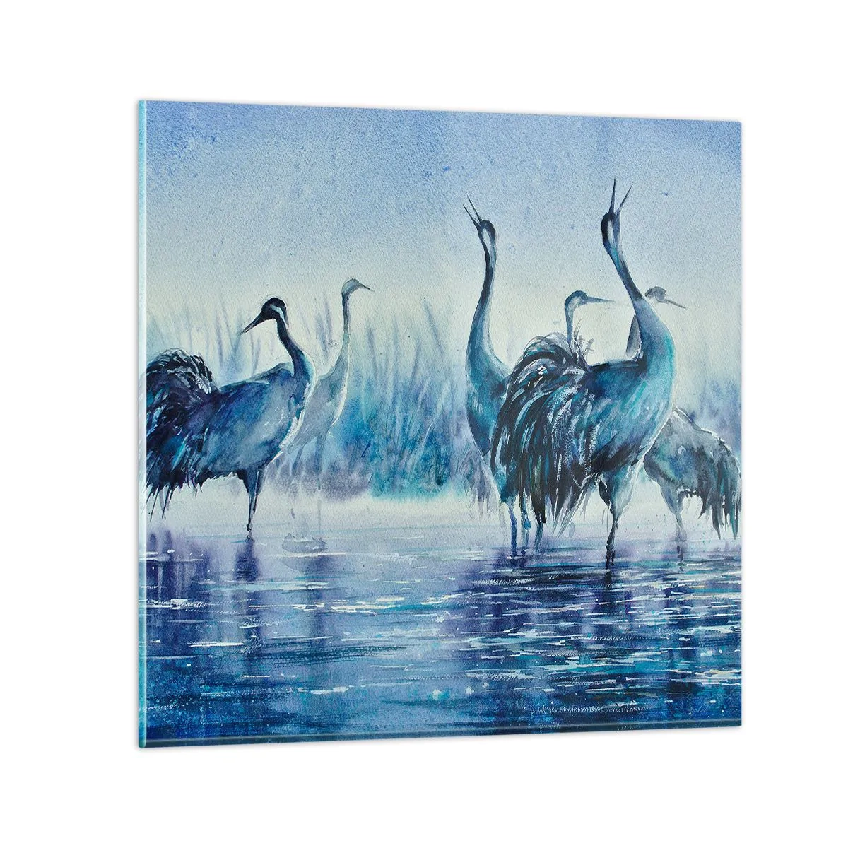 Tablou pe sticlă - Întâlnirea de dimineață - 60x60 cm