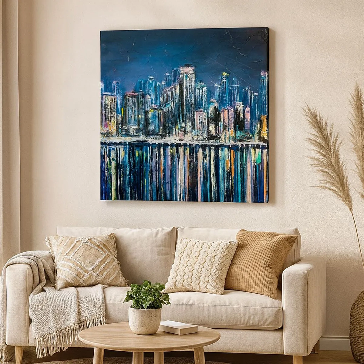 Tablou pe pânză - Cascadă de lumini - 30x30 cm