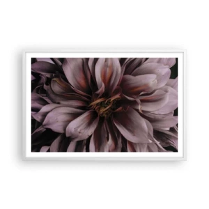 Poster în ramă albă - Inimă florală - 91x61 cm
