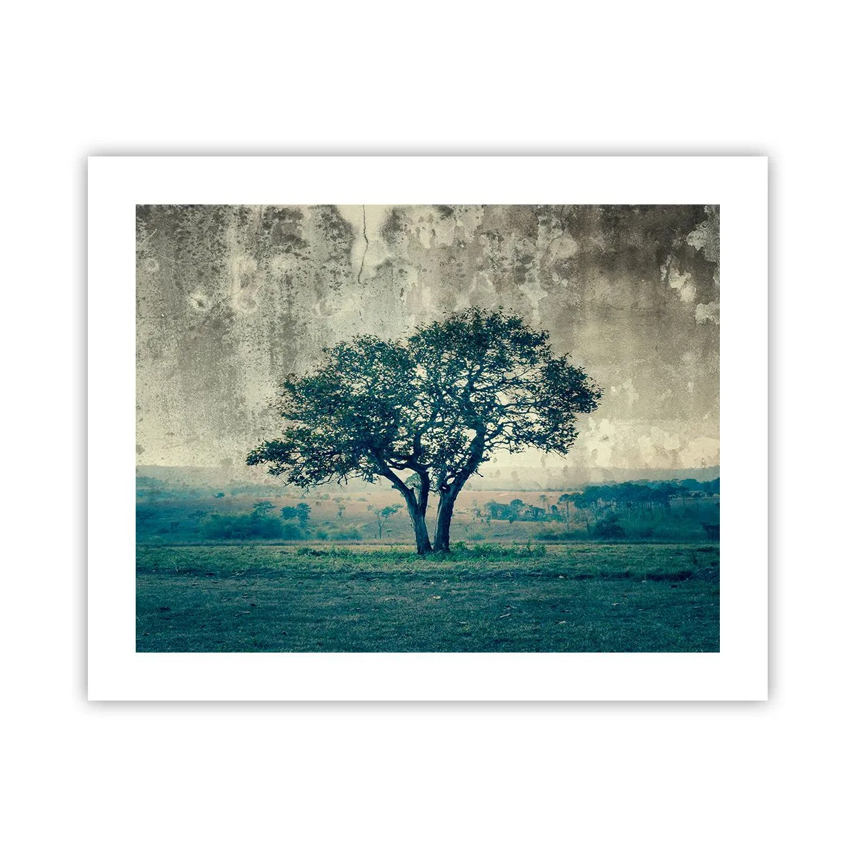 Poster - Un măr pe o pajiște albastră? - 50x40 cm