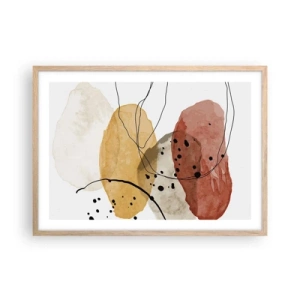 Poster în ramă de stejar deschis - Ca aerul, limpezi și ușoare - 70x50 cm