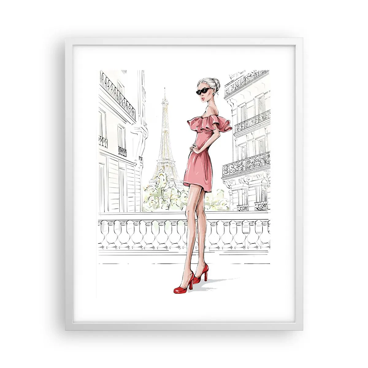 Poster în ramă albă - Arta modei - 40x50 cm