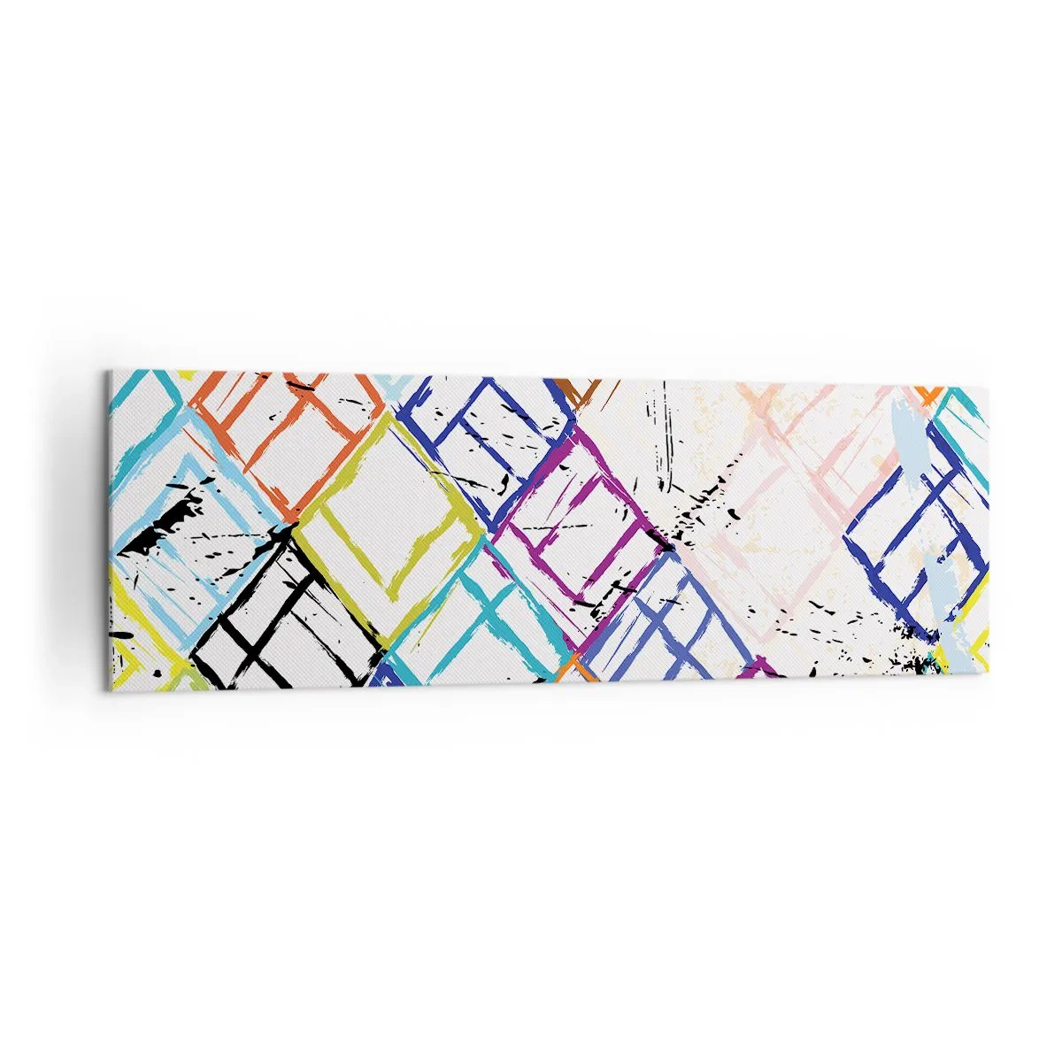 Tablou pe pânză - Ferestre și ferestruici - 160x50 cm