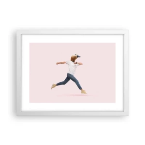 Poster în ramă albă - Un strop de absurditate - 40x30 cm