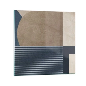 Tablou pe sticlă - Compoziție de simplitate și rotunjime - 30x30 cm