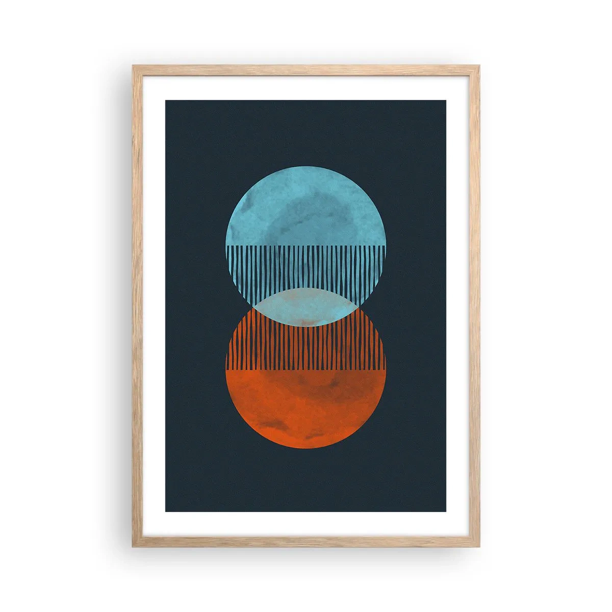 Poster în ramă de stejar deschis - Fantezie astronomică - 50x70 cm