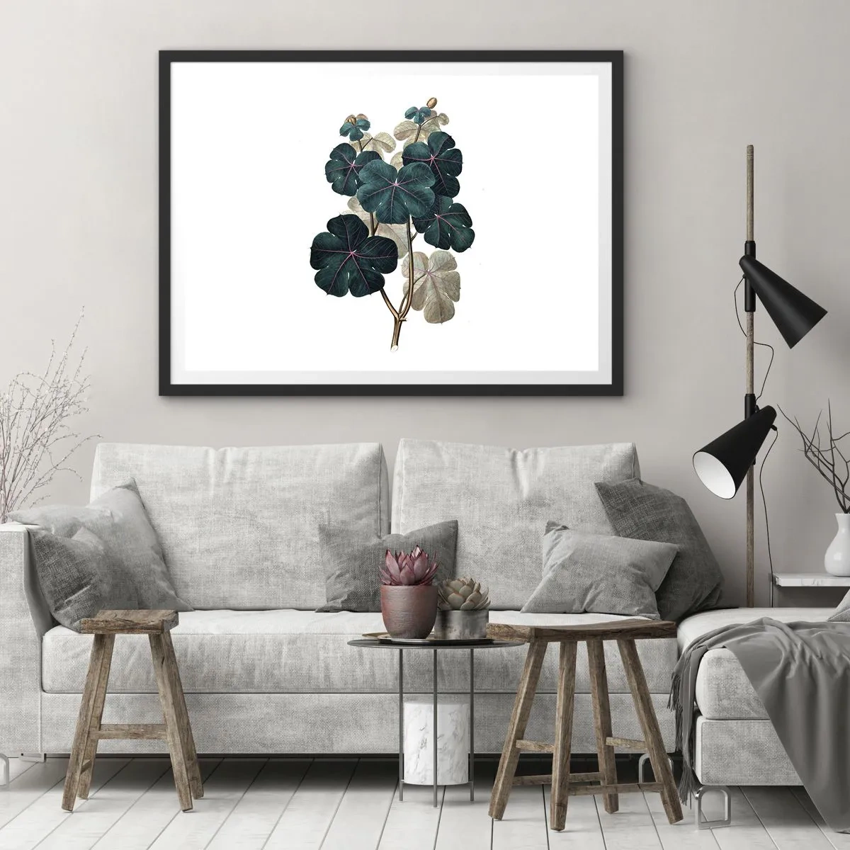 Poster în ramă neagră - Dintr-un vechi ierbar - 70x50 cm