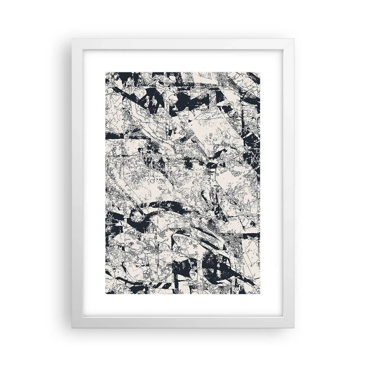 Poster în ramă albă - Întrepătrunderea contrariilor - 30x40 cm