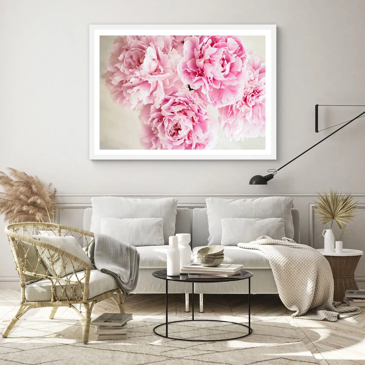 Poster în ramă albă - În luxul roz - 91x61 cm