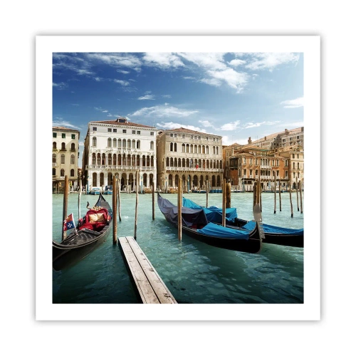 Poster - Palate în albastru - 60x60 cm