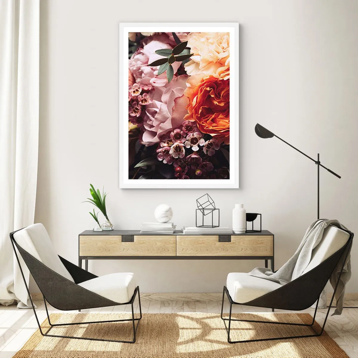 Poster în ramă albă - Înghesuite în frumusețe - 61x91 cm