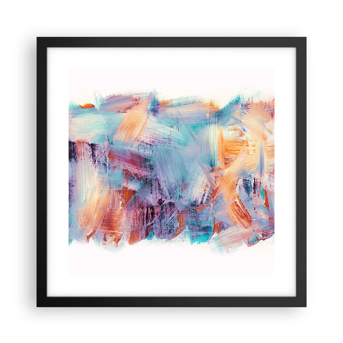 Poster în ramă neagră - O dezordine colorată - 40x40 cm