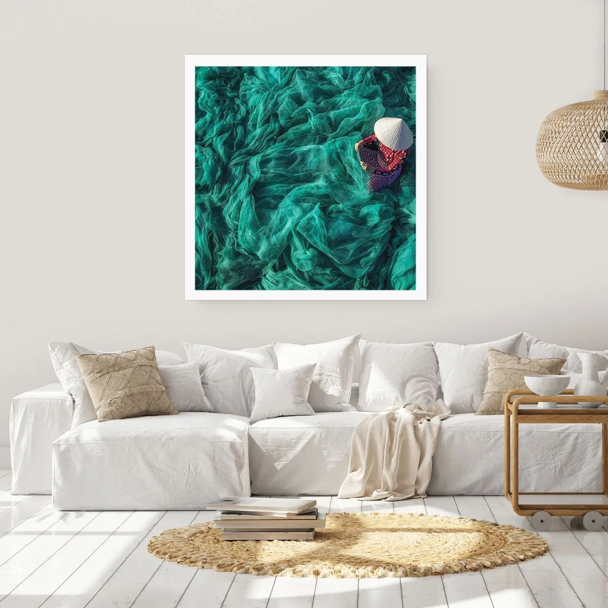 Poster - Într-o mare de rețea - 30x30 cm