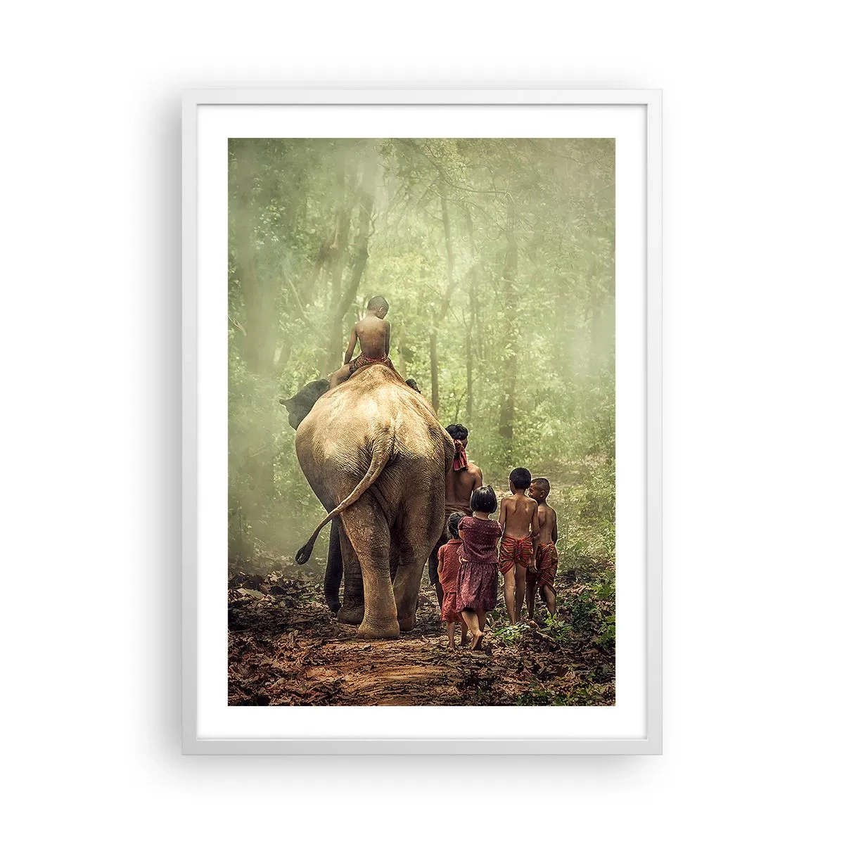 Poster în ramă albă - Noua Carte a Junglei - 50x70 cm