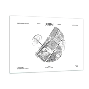 Tablou pe sticlă - Anatomia Dubaiului - 120x80 cm