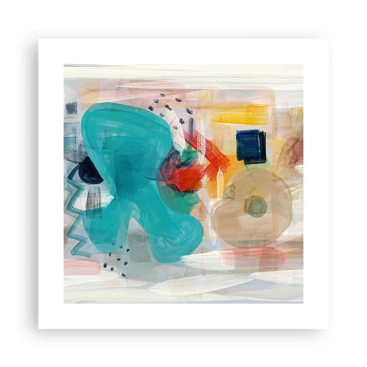 Poster - Joc plin de culoare - 40x40 cm