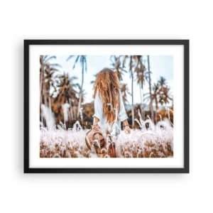 Poster în ramă neagră - Născută din puful de iarbă - 50x40 cm