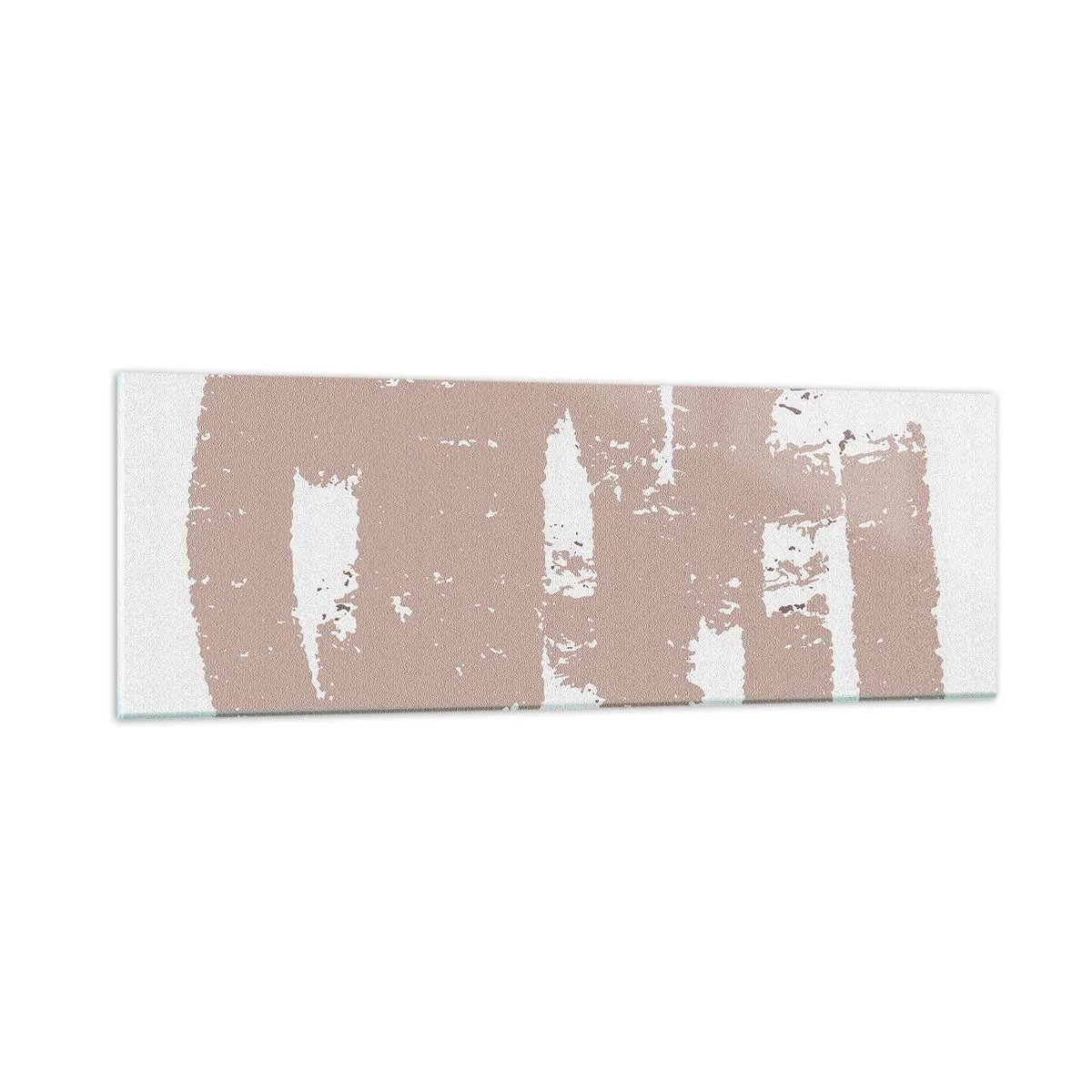 Tablou pe sticlă - Abstracție în roz moale - 90x30 cm