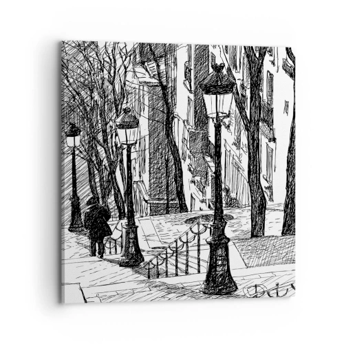 Tablou pe pânză - Poveste de dragoste sau poveste de groază? - 70x70 cm