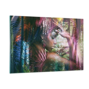Tablou pe sticlă - Mama Natură în junglă - 120x80 cm