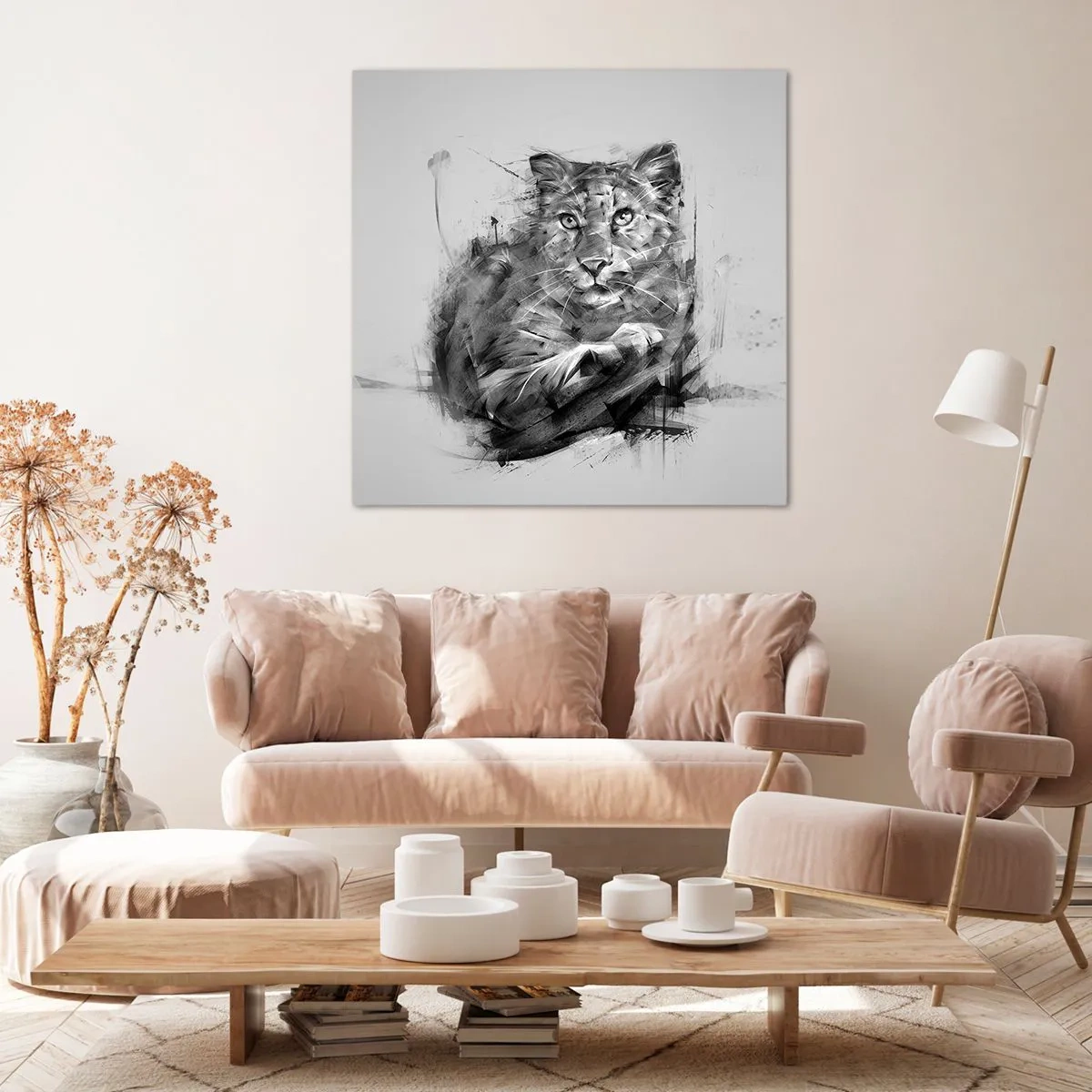 Tablou pe pânză - Da, te ascult cu atenție - 60x60 cm