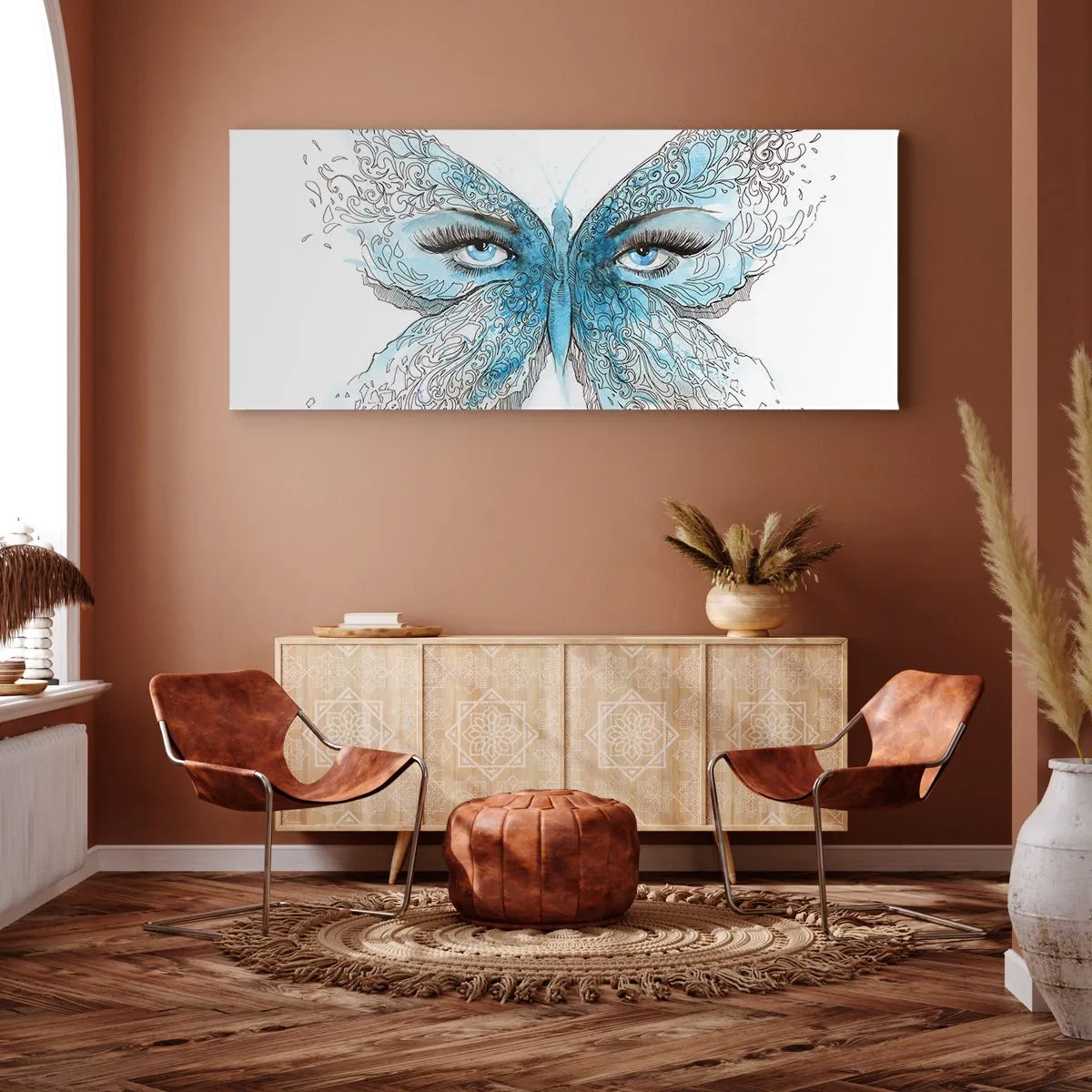 Tablou pe pânză - Polyommatus eros - 120x50 cm