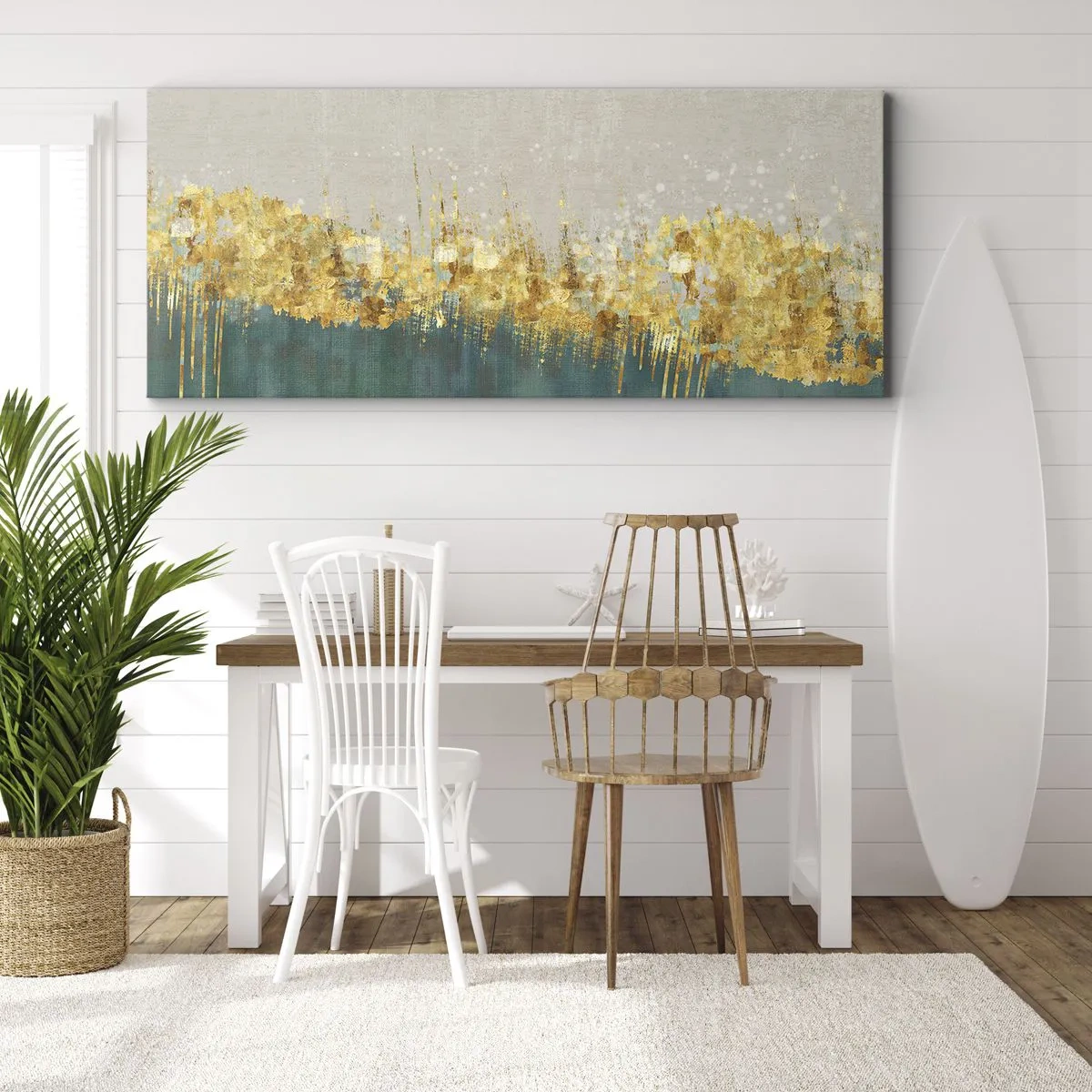 Tablou pe pânză - Frontiera de aur - 100x40 cm