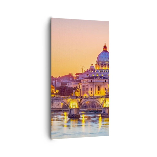 Tablou pe pânză - Amurg deasupra Orașului Etern - 65x120 cm