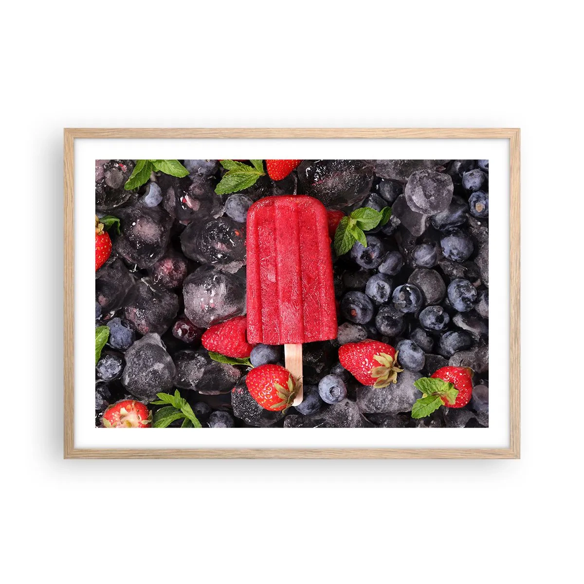 Poster în ramă de stejar deschis - Umbra unei veri fierbinți - 70x50 cm