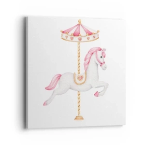 Tablou pe pânză - A pornit la cursă - 40x40 cm